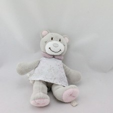 Doudou musical ours gris rose