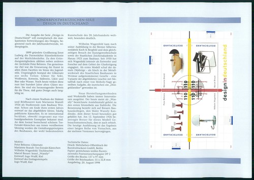 Germany folder 1998 s - 1998/25, m/s