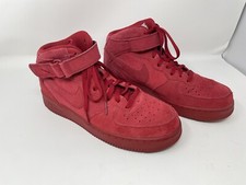 Size 10 - Nike Air Force 1 Late 2016 Red Suede Gently Used