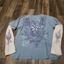 Darkstar Skateboards Shirt Mens XL Skater Gothic Grunge Skate Y2K Waffle Sleeves