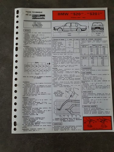 Fiche technique automobile bmw - fiche,