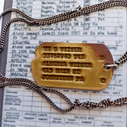 Ww2 dog tag plaque - us,