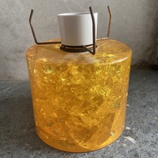 Vintage retro Shattaline Shatterline Orange Lamp Base 1960s - needs rewiring