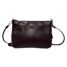 Auth FURLA - Bordeaux Leather Shoulder Bag
