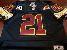 NEW TAG Washington Redskins #21 Sean Taylor dual patches sewn MENS BLACK Jersey