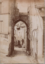 France, Saint-Emilion, Porte de la Cadène, vintage print, ca.1885 vintage print