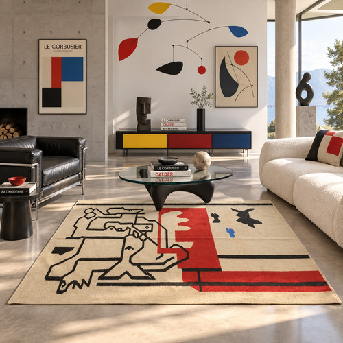 Tapis tapisserie corbusier - tapis,