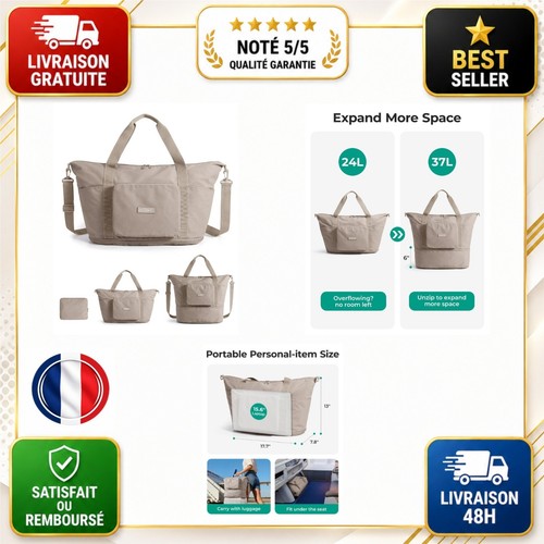 Sac voyage pliable - sac, l