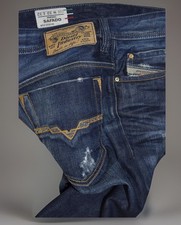ITALY new Vintage DIESEL SAFADO size W32 L32 008YM Slim Straight JEANS Blue