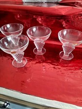 Lot of 4 old champagne or ice cream cup crystal arches Luminarc new...
