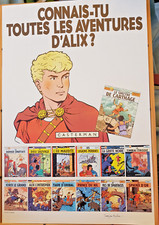 1977 Casterman Album Alix Promotional Poster Signed Jacques Martin 44 X 30cm