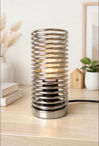 Lampe table spirale métal - de,