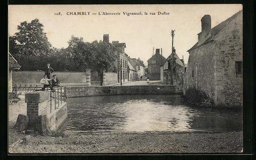 Cpa chambly abreuvoir - cpa, l´abreuvoir