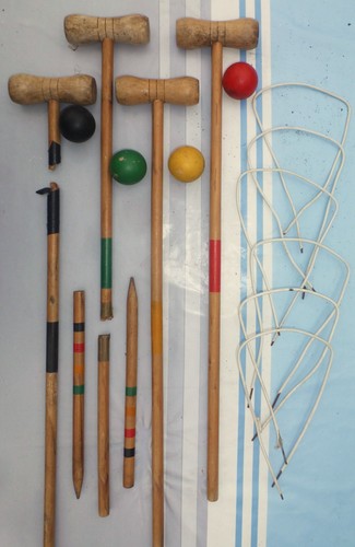 Jeu croquet 1960 bois - en,