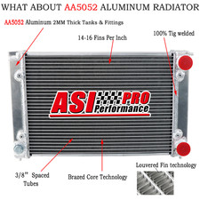 2 Rangées Aluminium Radiateur