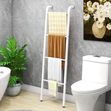 Porte-serviettes autoportant, 4 niveaux, rail mural, échelle décorative, pour...