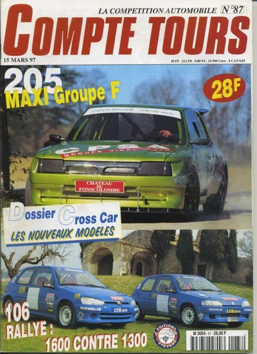 Compte tours 1996 205 - compte,