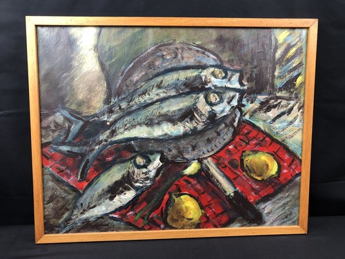 Huile sur panneau nature - -,