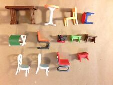 PLAYMOBIL LOT / 2 TABLES, CHAIRS, STOOLS...... / VF CONDITION