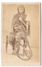 African woman with her shisha photo CDV orientalist circa 1870