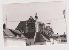 Antique photo ?️ church Saint-Florentin Yonne scaffolding summer 1960