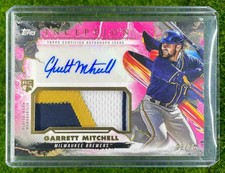 2023 Topps Inception IAP-GM Garrett Mitchell Auto Patch Magenta 29/75 Brewers RC