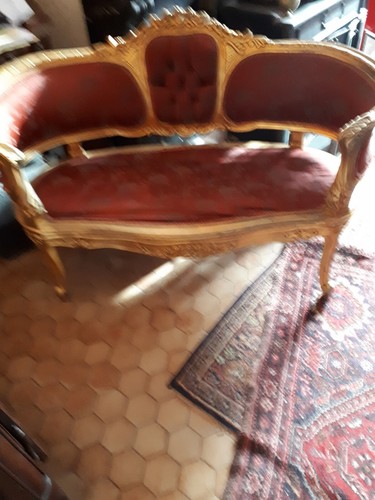 Canapé banquette style louis - banquette,
