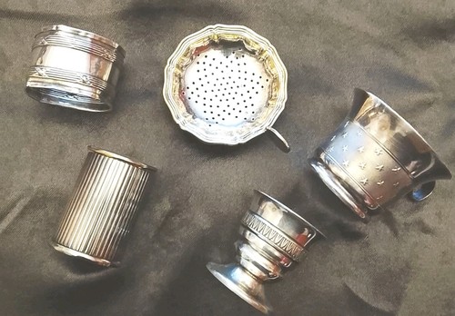 Lot métal argenté tasse - argenté,