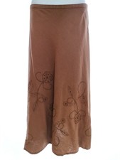 ⭐ ROMAN Jupe longue pour Femmes Paillettes Brun 42 Coton ⭐