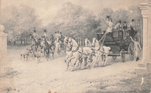 Illustree arrivee diligence - arrivee,