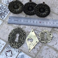 LOT DE 6 ENTREE DE CLEF SERRURE ANCIENNE EN BRONZE Et Laiton