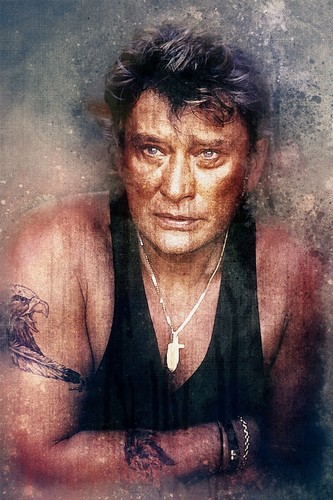 Johnny hallyday tatoo toile - hallyday,