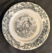 Assiette Parlante Médaille d'Or HB Choisy le Roi, Militaires, N° 10 Zouaves 