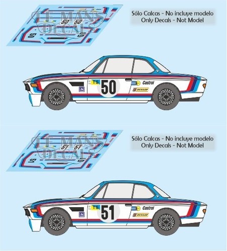 Decals bmw csl - csl, mans