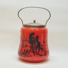 Antique Red Glass Cookie Bucket