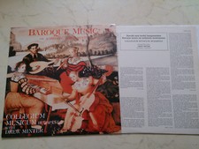 Baroque Musique On Authentic Instruments Collegium Musicum Drew Minter Vinyle NM