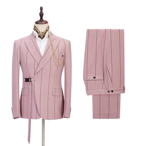 Wide stripe wedding men suits - stripe,