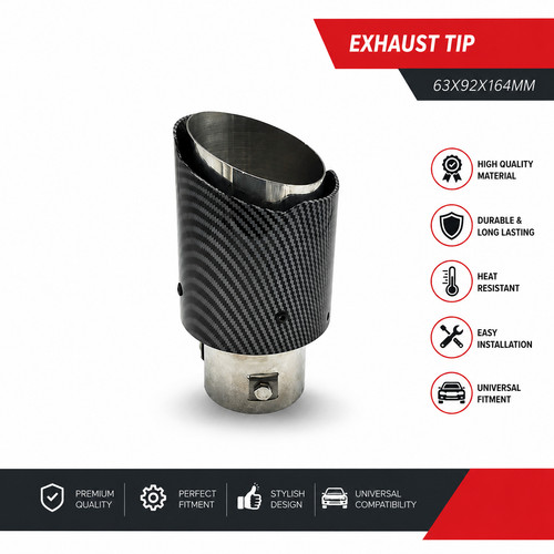 Embout échappement fibre - d'échappement,