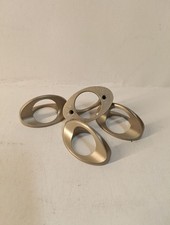 Lot De 4 Poignées De Portes Neuves Années 80. Acier Inoxydable Brossé Neuves