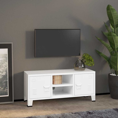 Meuble industriel blanc - meuble,