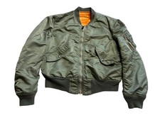 Vintage Alpha Industries Military Bomber Medium Green L2B 1973 Flyer Vietnam