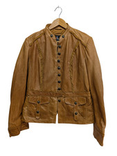 Veste cuir marron clair Sei