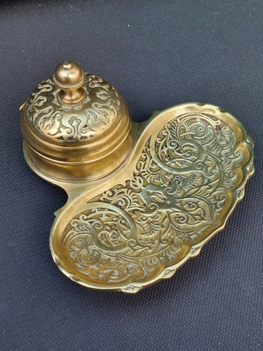 Encrier bronze doré - bronze,