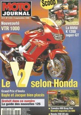 MOTO JOURNAL N°1243 V2 SELON HONDA / BMW K 1200 SUPER GT / VTR 1000 / 250 CR ALU