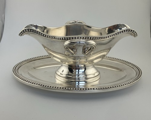 Ercuis saucière sur plateau - saucière,
