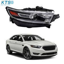 Right Fit For Ford 2014-2016 Taurus Halogen W/Gray Trim Projector Headlight HB3