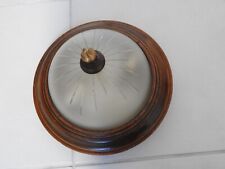 Antique glass ceiling light, wood (2 bulbs) ART DECO VINTAGE lighting sconce