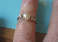 Bague    PERLE  de  culture +