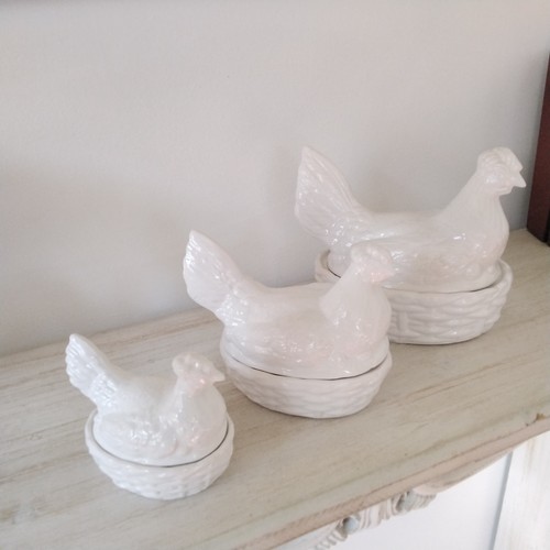 Lot poules blanches - de,