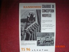 RANSOME BOARD PLOUGH TS 96 ADVERTISING PROSPECTUS